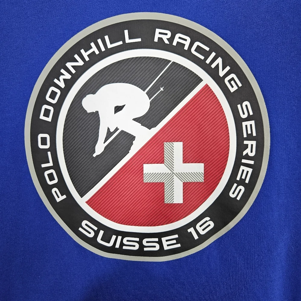 Polo Ralph Lauren Downhill Racing Series Suisse 16 Crewneck Sweatshirt Blue XXL
